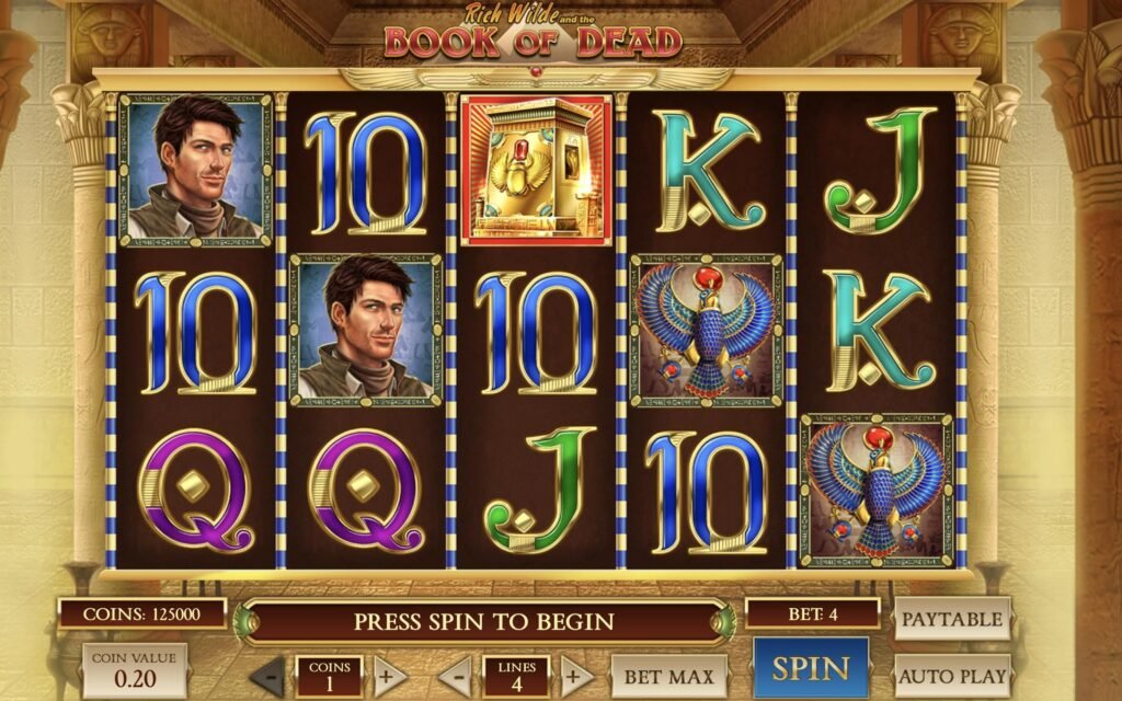 1xbet online casino'da Book Of Dead slot makinesi